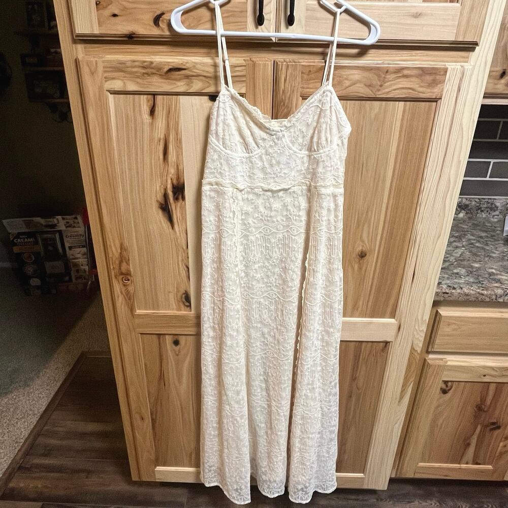 Free The Roses Embroidered Lace Camisole Dress Medium